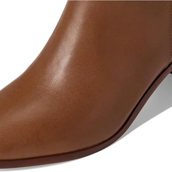 ralph lauren Cassie Burnished Brown Leather Bootie - Picture 7 of 12